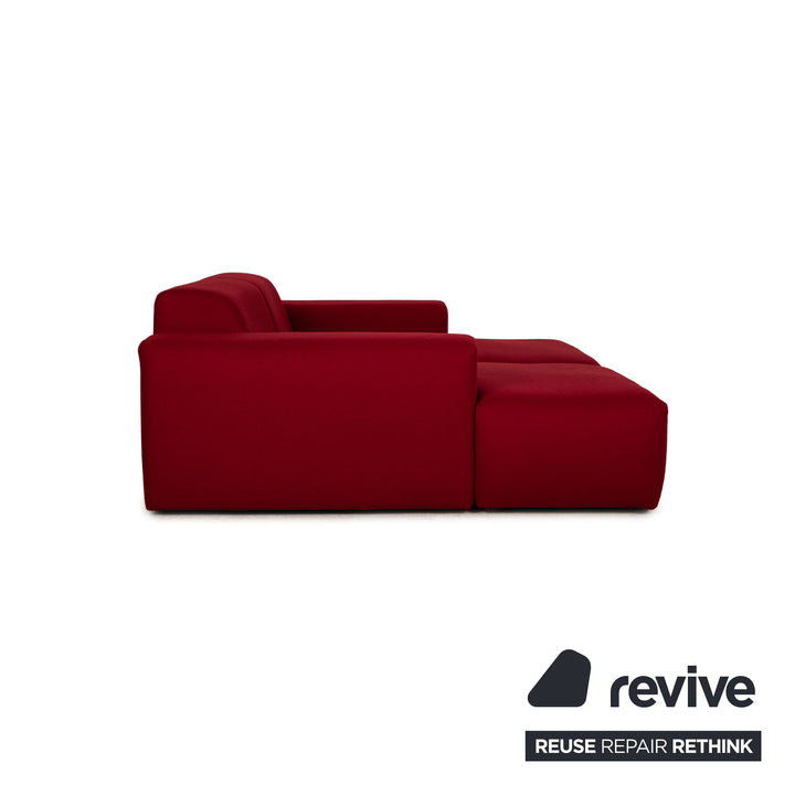 MYCS PYLLOW Stoff Ecksofa Rot Sofa Couch Doppel Liege