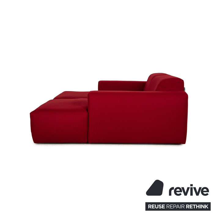 MYCS PYLLOW Stoff Ecksofa Rot Sofa Couch Doppel Liege
