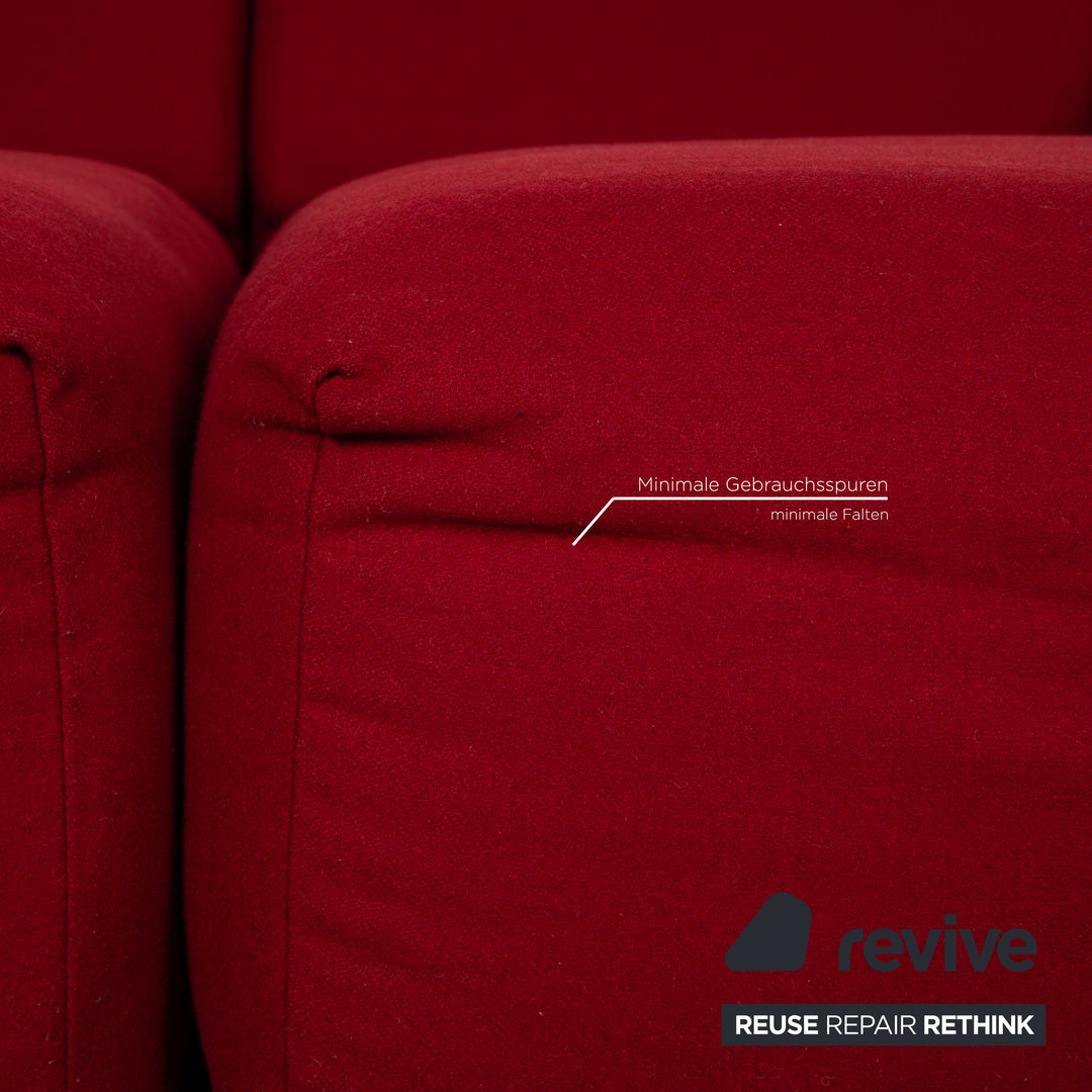 MYCS PYLLOW Stoff Ecksofa Rot Sofa Couch Doppel Liege