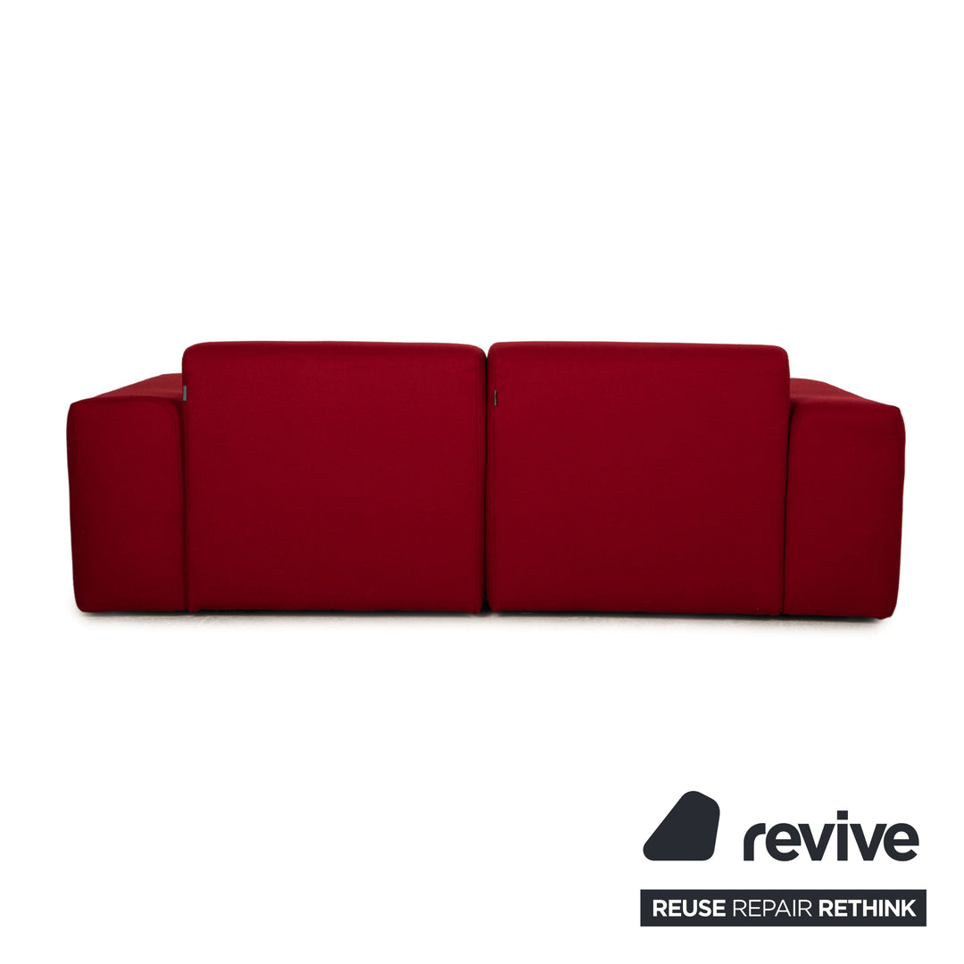 MYCS PYLLOW Stoff Ecksofa Rot Sofa Couch Doppel Liege