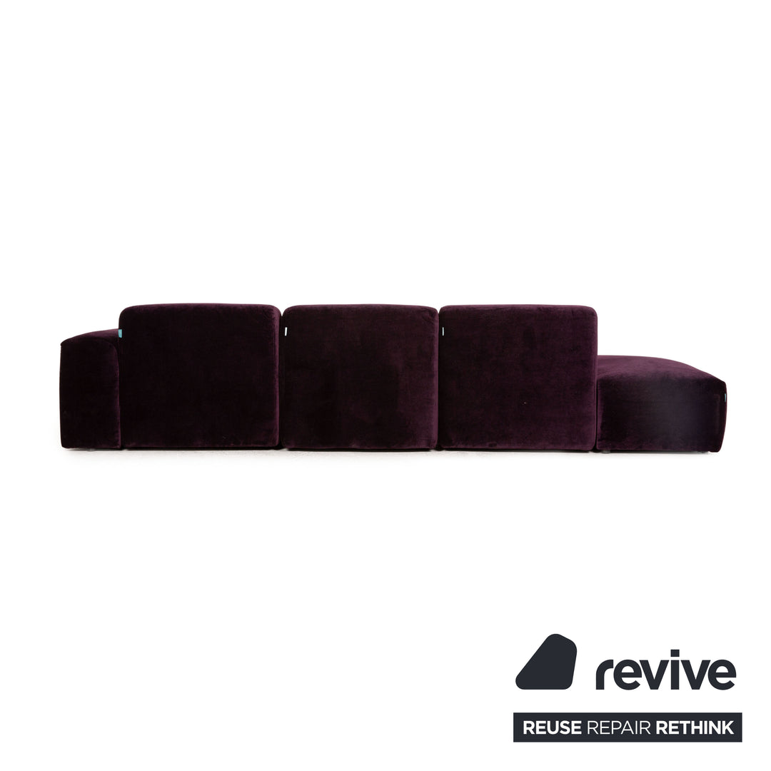 MYCS PYLLOW Stoff Ecksofa Violett Sofa Couch