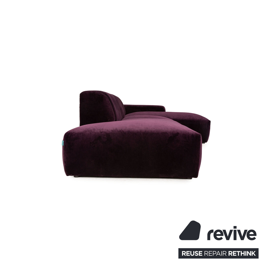 MYCS PYLLOW Stoff Ecksofa Violett Sofa Couch
