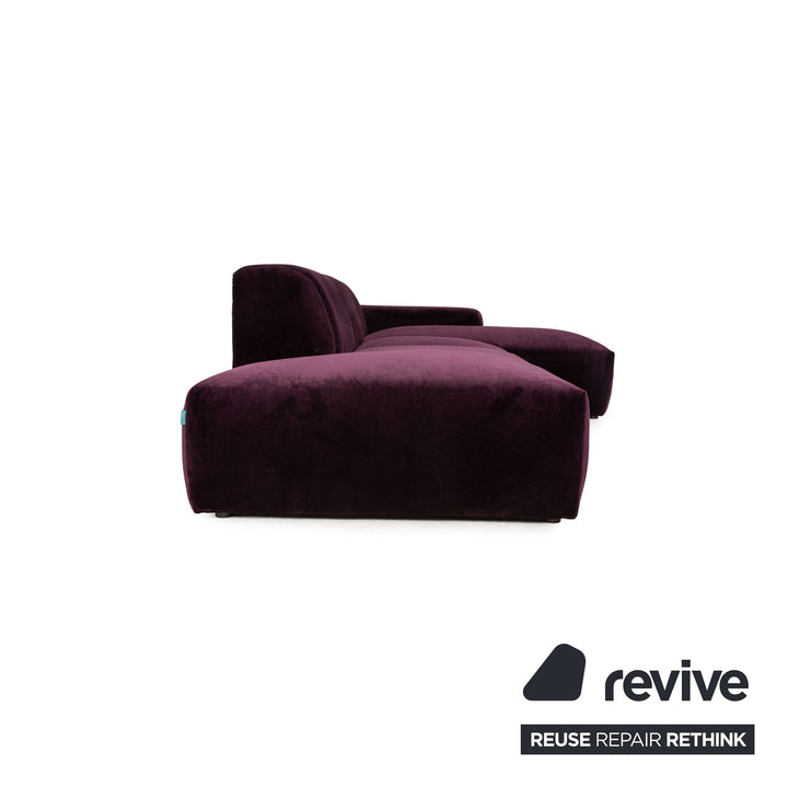 MYCS PYLLOW Stoff Ecksofa Violett Sofa Couch