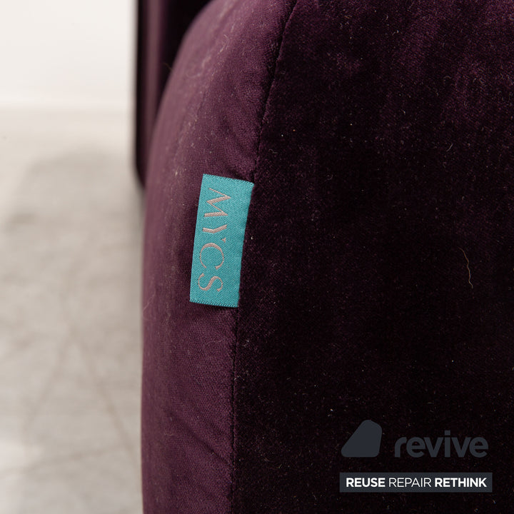 MYCS PYLLOW Stoff Ecksofa Violett Sofa Couch
