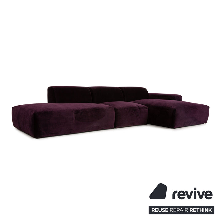 MYCS PYLLOW Stoff Ecksofa Violett Sofa Couch