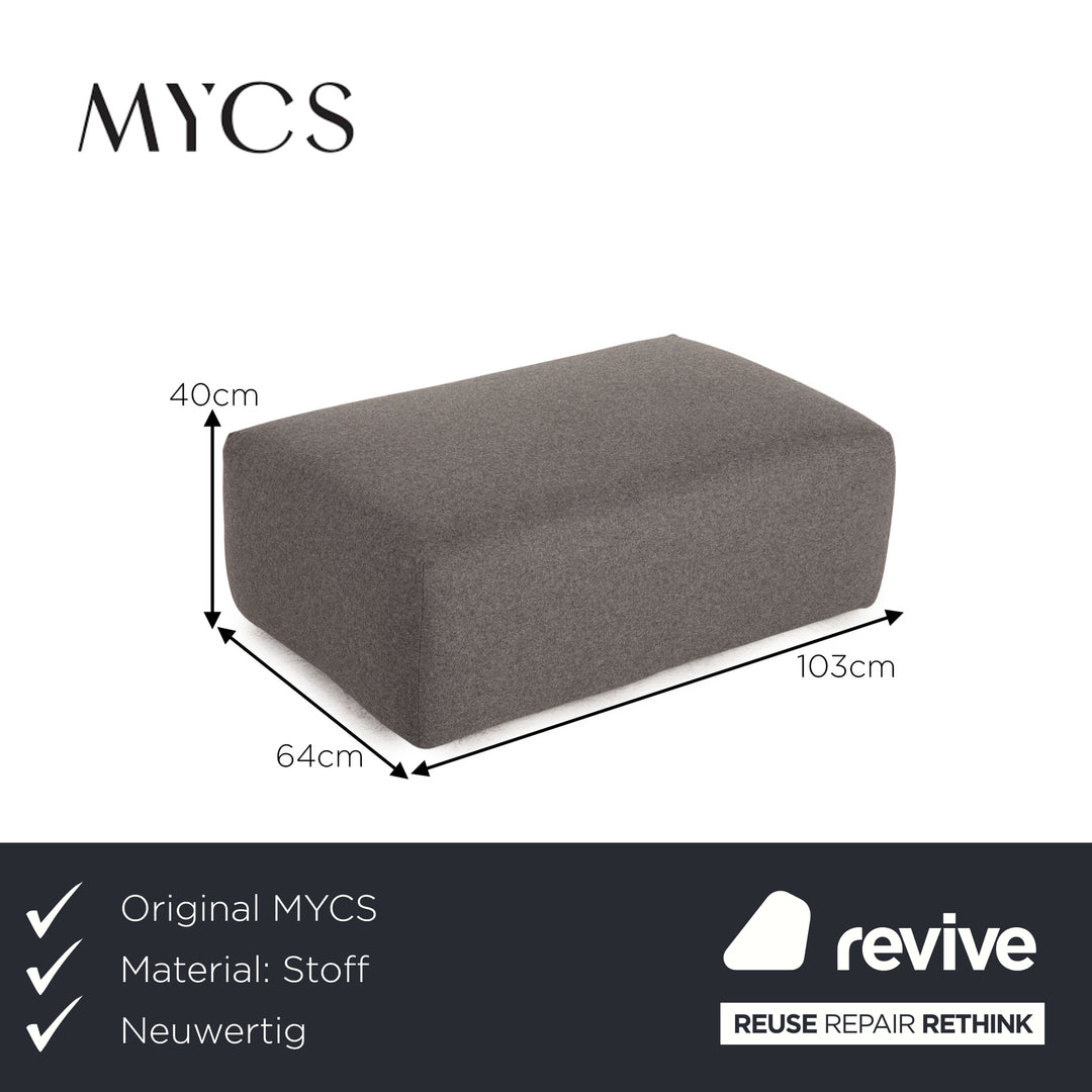 MYCS PYLLOW Stoff Hocker Anthrazit