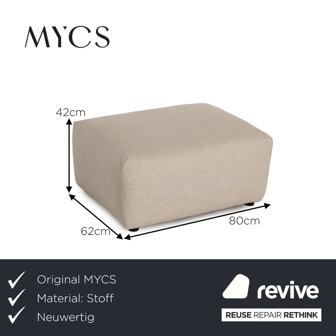 MYCS PYLLOW fabric pouf beige