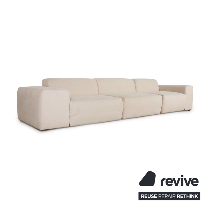 MYCS PYLLOW fabric sofa beige three seater couch sofa bed