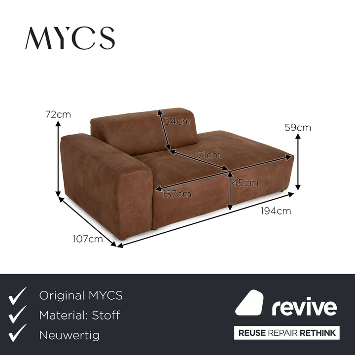 MYCS PYLLOW fabric sofa brown couch