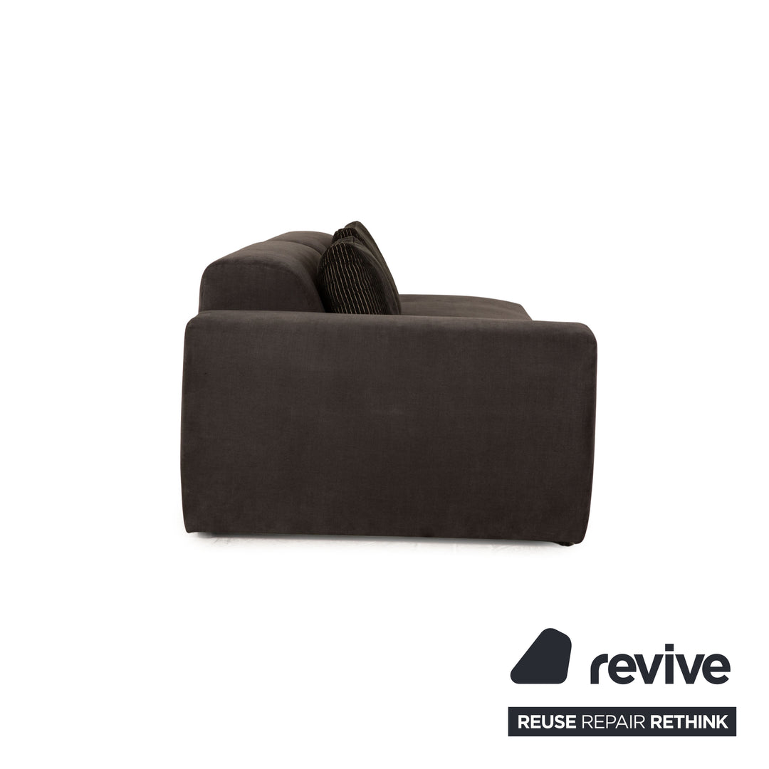 MYCS PYLLOW Stoff Sofa Grau Dreisitzer Liege Daybed Couch