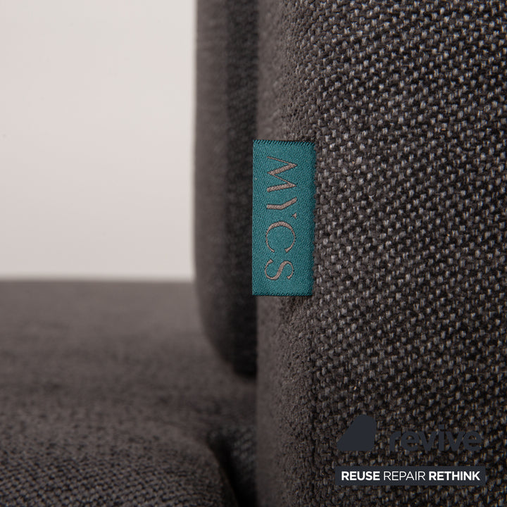 MYCS TYME Canapé d'angle en tissu Canapé gris