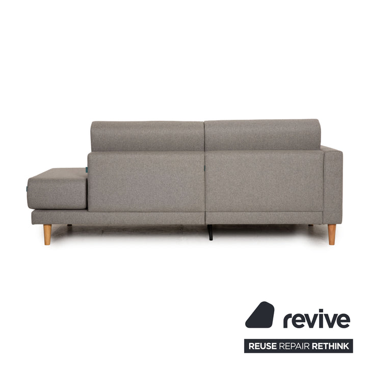 MYCS TYME Canapé d'angle en tissu Canapé gris