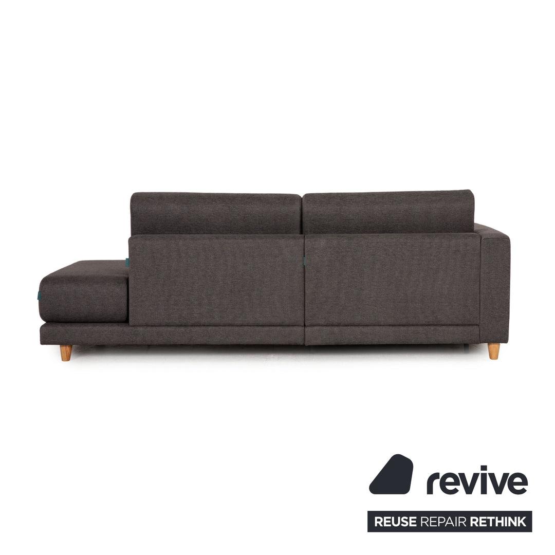 MYCS TYME Canapé d'angle en tissu Canapé gris