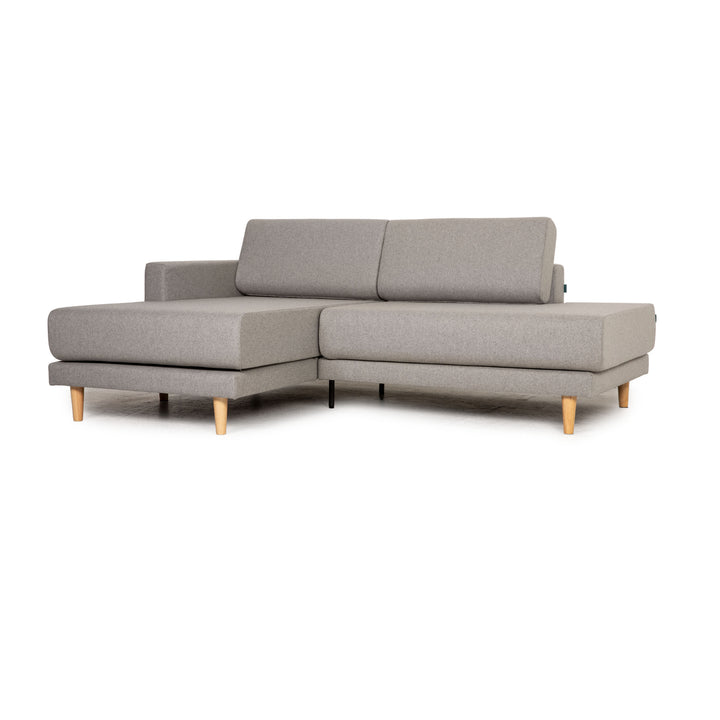 MYCS TYME Canapé d'angle en tissu Canapé gris