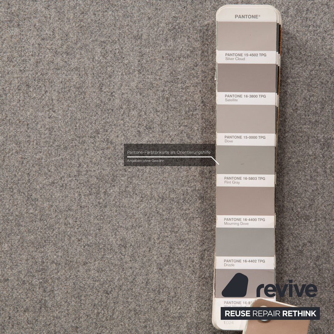 MYCS TYME Canapé d'angle en tissu Canapé gris