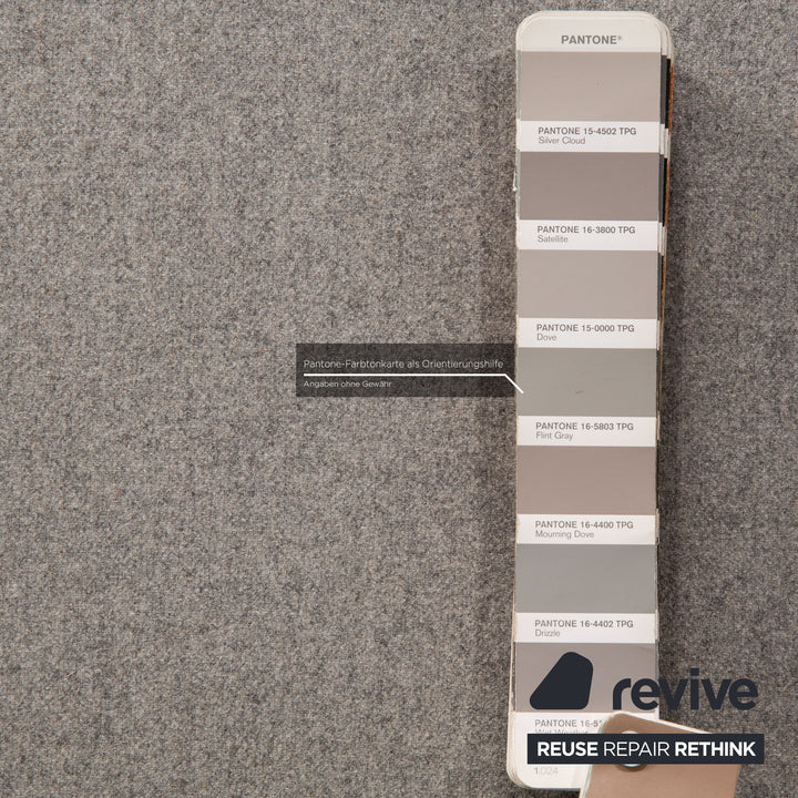 MYCS TYME Canapé d'angle en tissu Canapé gris