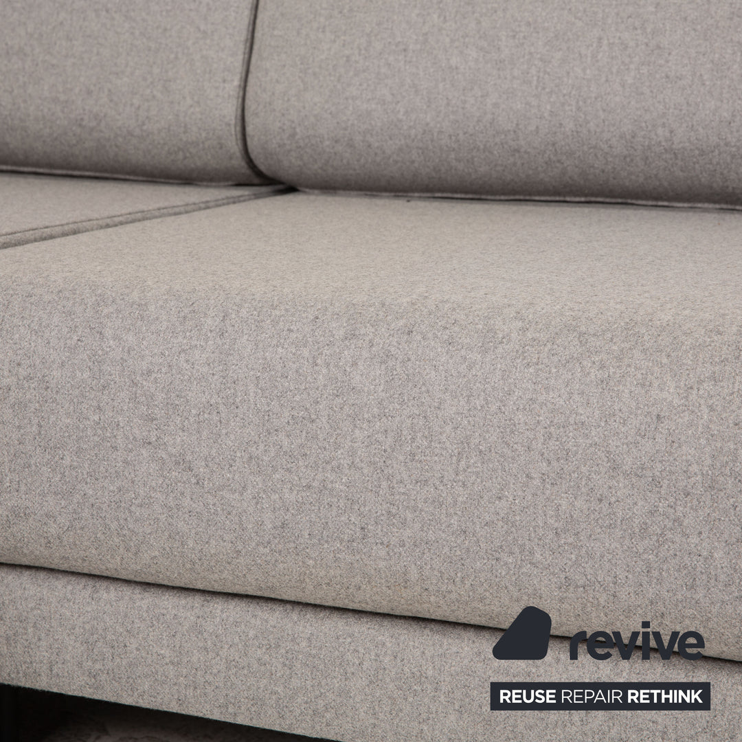 MYCS TYME Canapé d'angle en tissu Canapé gris