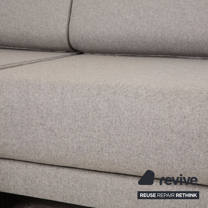 MYCS TYME Canapé d'angle en tissu Canapé gris