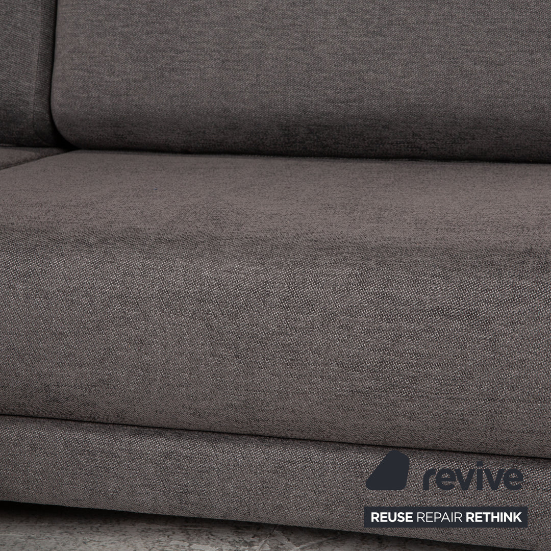 MYCS TYME Canapé d'angle en tissu Canapé gris