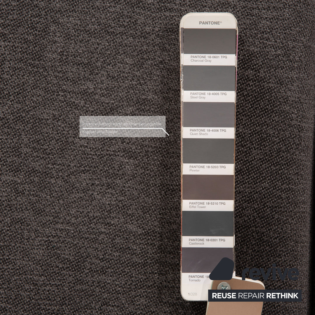 MYCS TYME Canapé d'angle en tissu Canapé gris