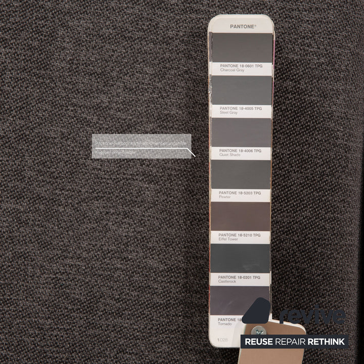 MYCS TYME Canapé d'angle en tissu Canapé gris