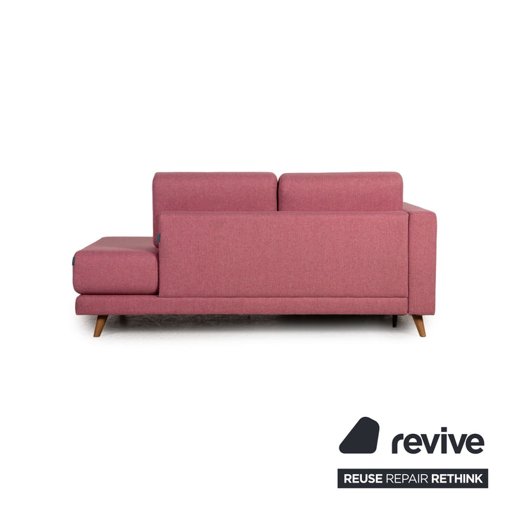 MYCS TYME Fabric Corner Sofa Pink Sofa Couch Chaise Longue Left