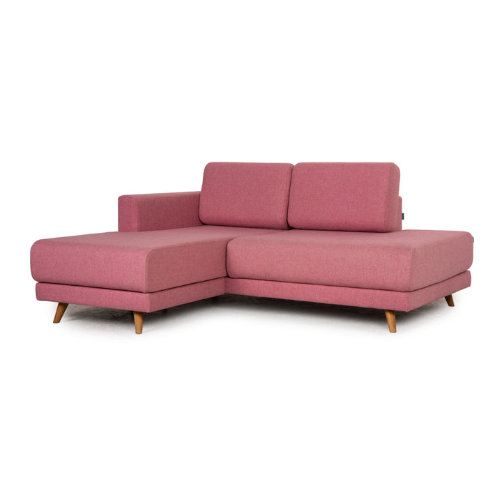 MYCS TYME Fabric Corner Sofa Pink Sofa Couch Chaise Longue Left