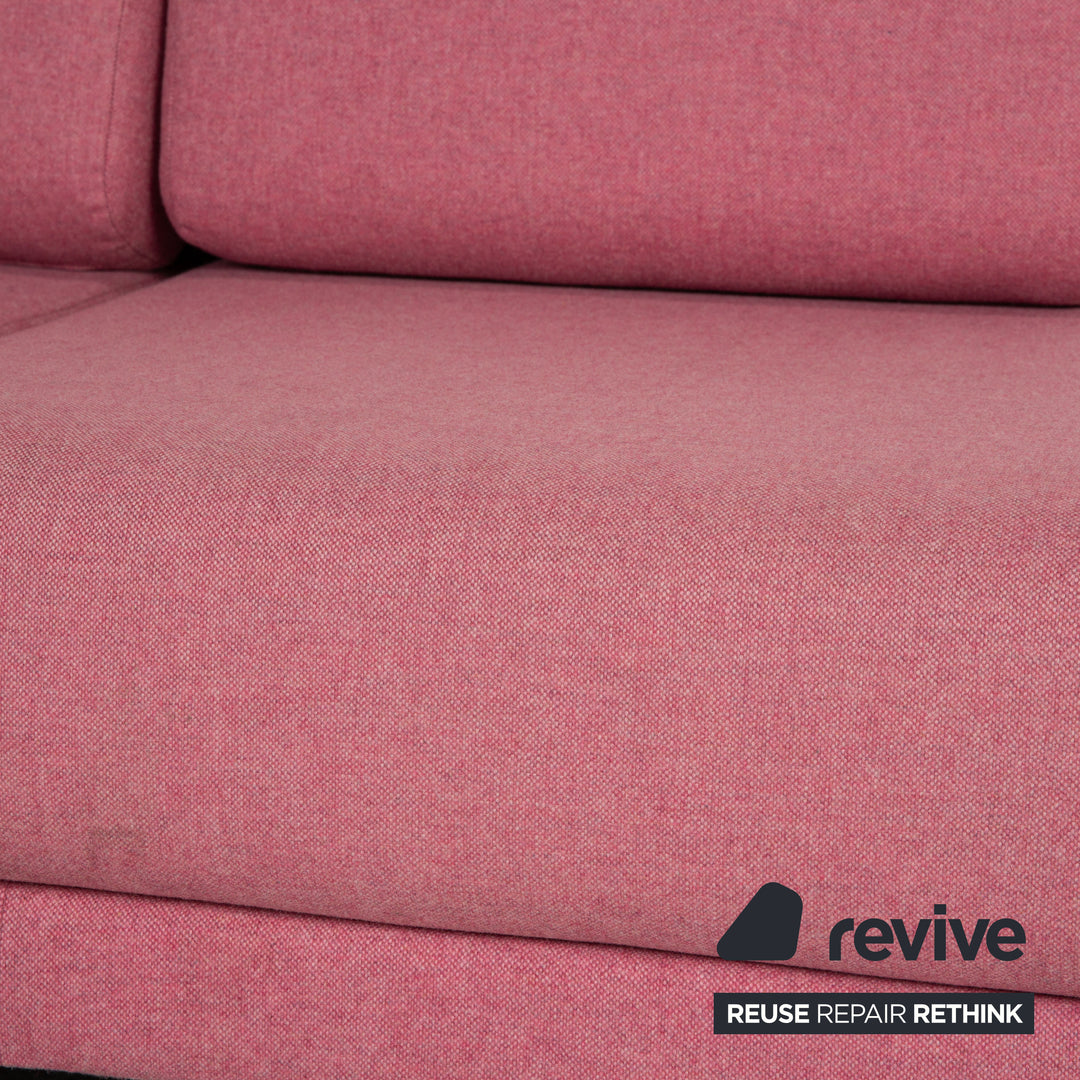 MYCS TYME Fabric Corner Sofa Pink Sofa Couch Chaise Longue Left