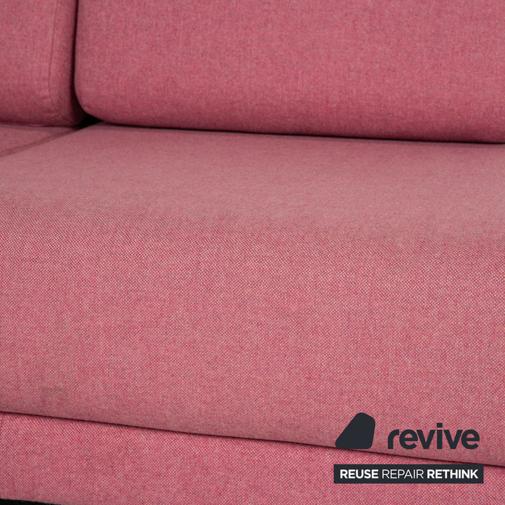 MYCS TYME Fabric Corner Sofa Pink Sofa Couch Chaise Longue Left