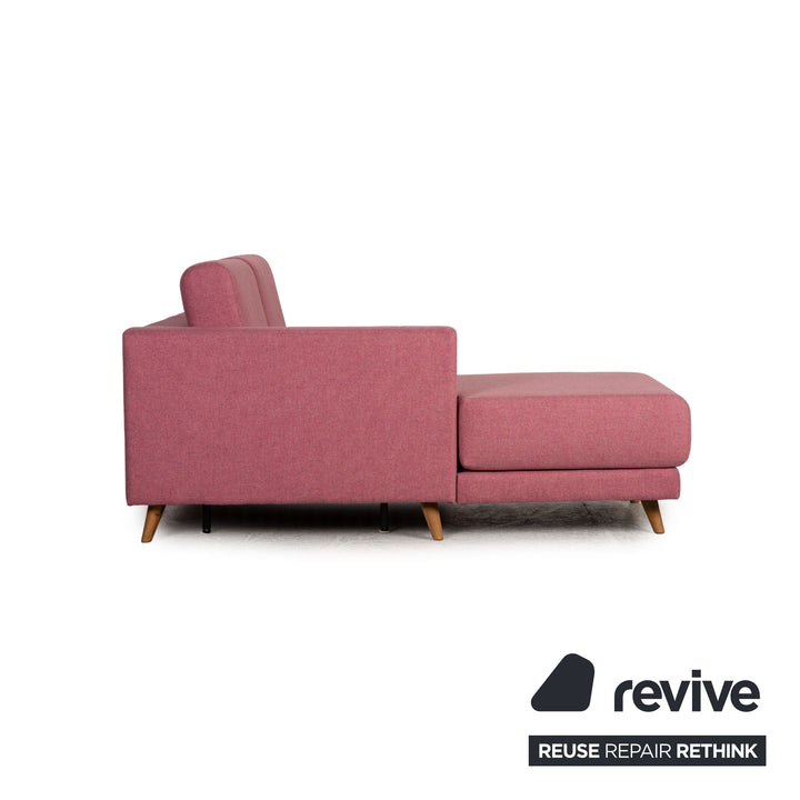 MYCS TYME Fabric Corner Sofa Pink Sofa Couch Chaise Longue Left