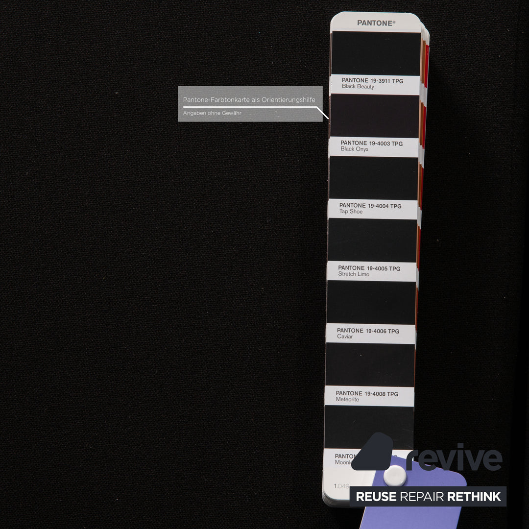MYCS TYME Canapé d'angle en tissu Canapé noir