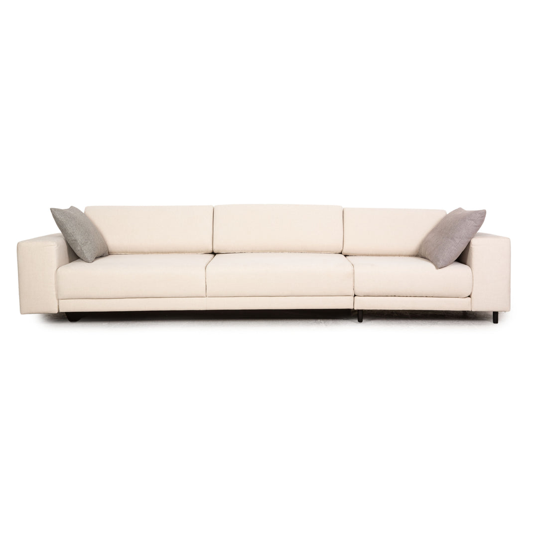 MYCS TYME fabric five seater cream sofa couch