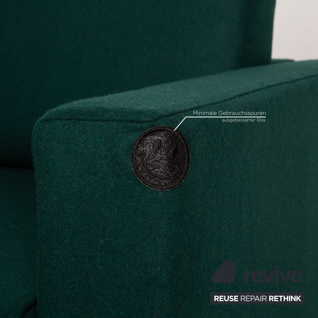 MYCS TYME Fabric Armchair Green