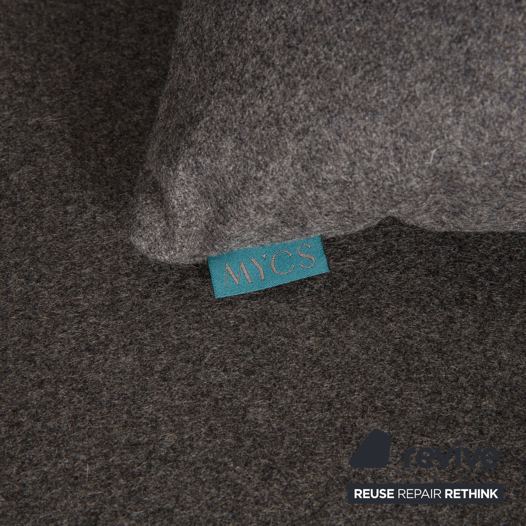 MYCS TYME fabric sofa anthracite three-seater sofa couch