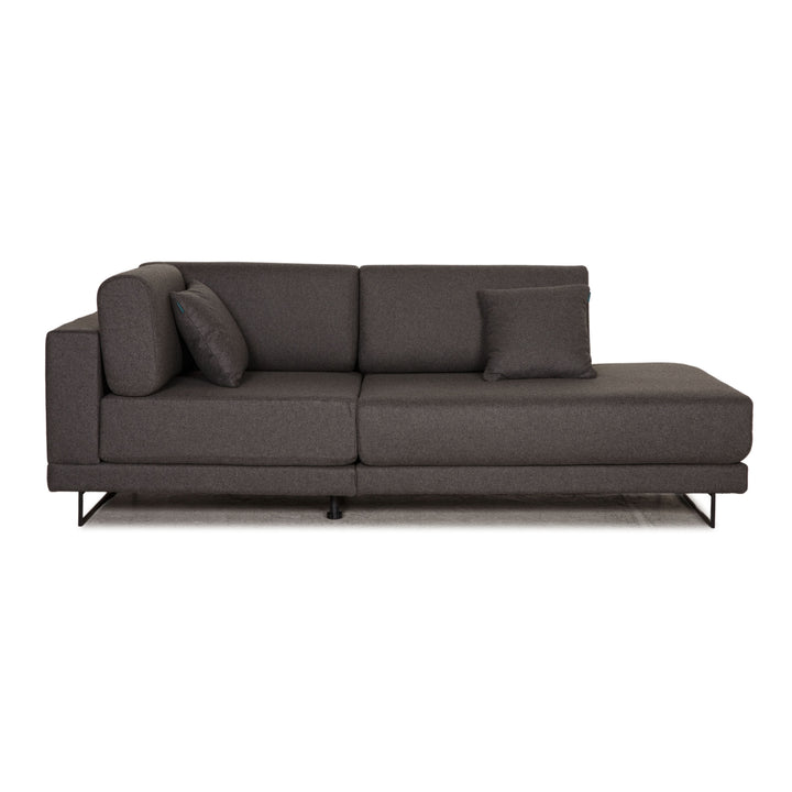 MYCS TYME fabric sofa anthracite three-seater sofa couch