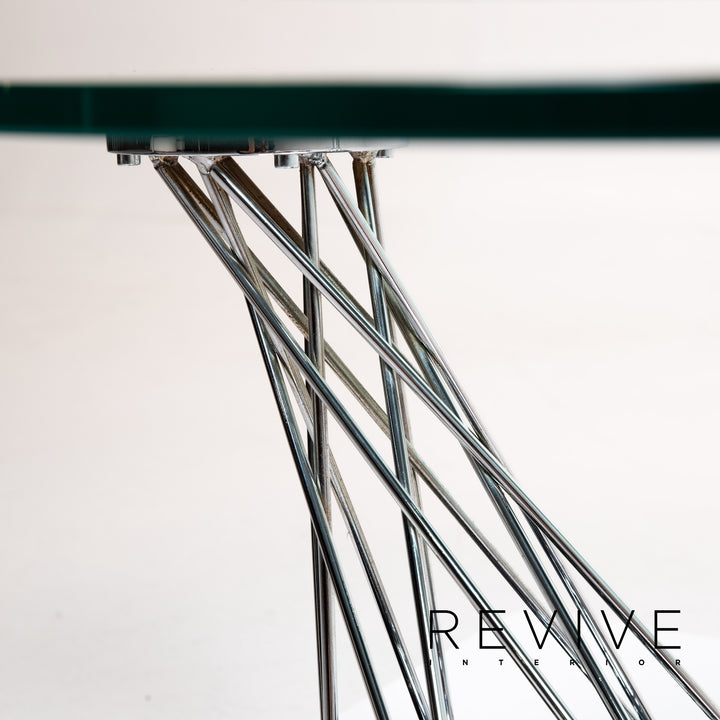 Naos Gemelli Glass Chrome Coffee Table Function Adjustable #13991