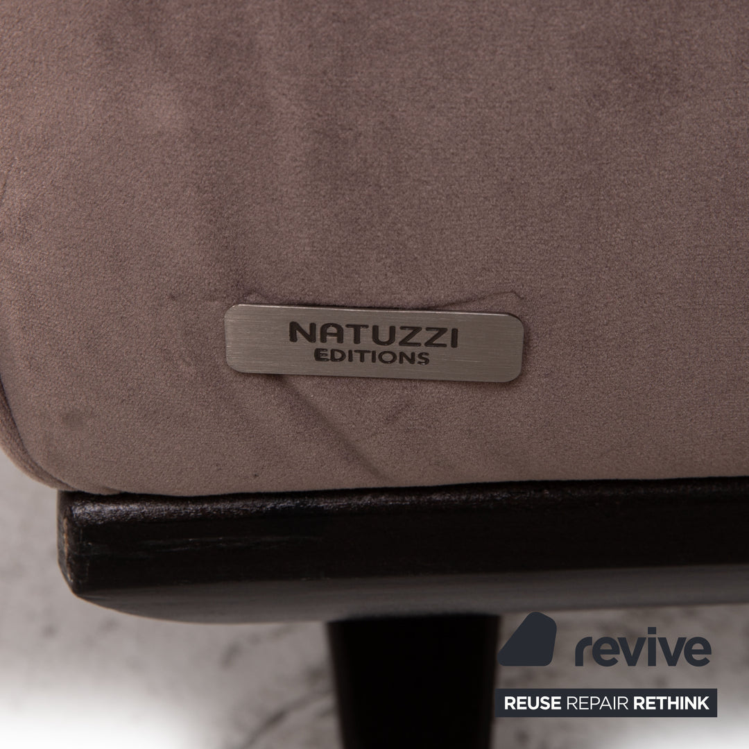 Natuzzi Audacia Fabric Sofa Brown Three Seater Couch