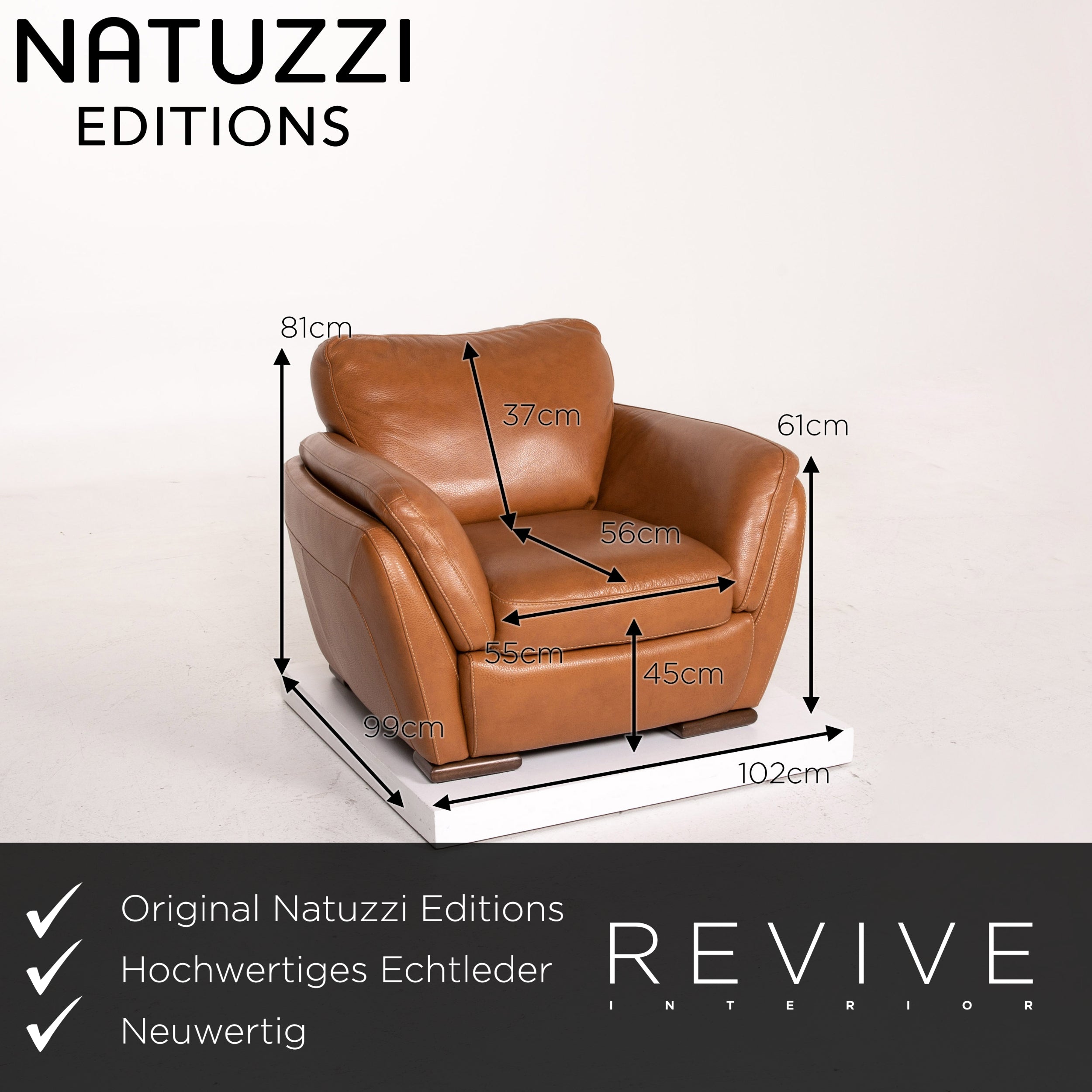 Natuzzi editions leather chair discount