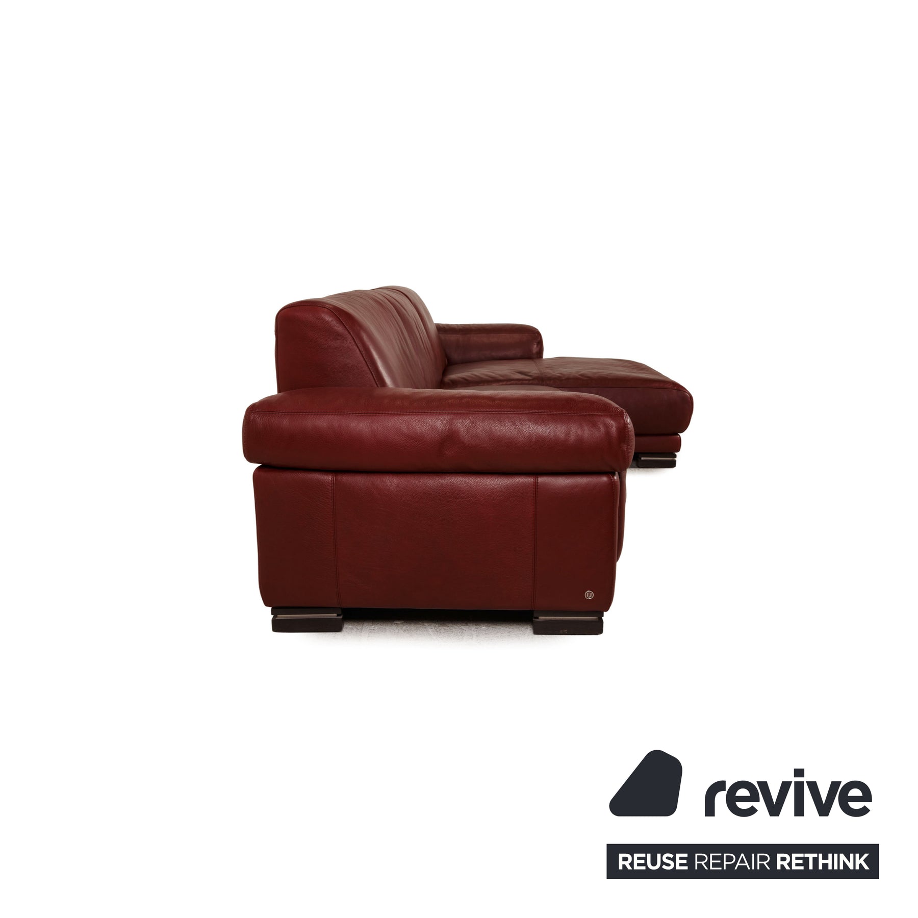 Natuzzi Ecksofa Bordeaux Leder Hand