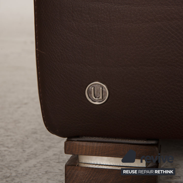 Natuzzi Leder Sessel Dunkelbraun