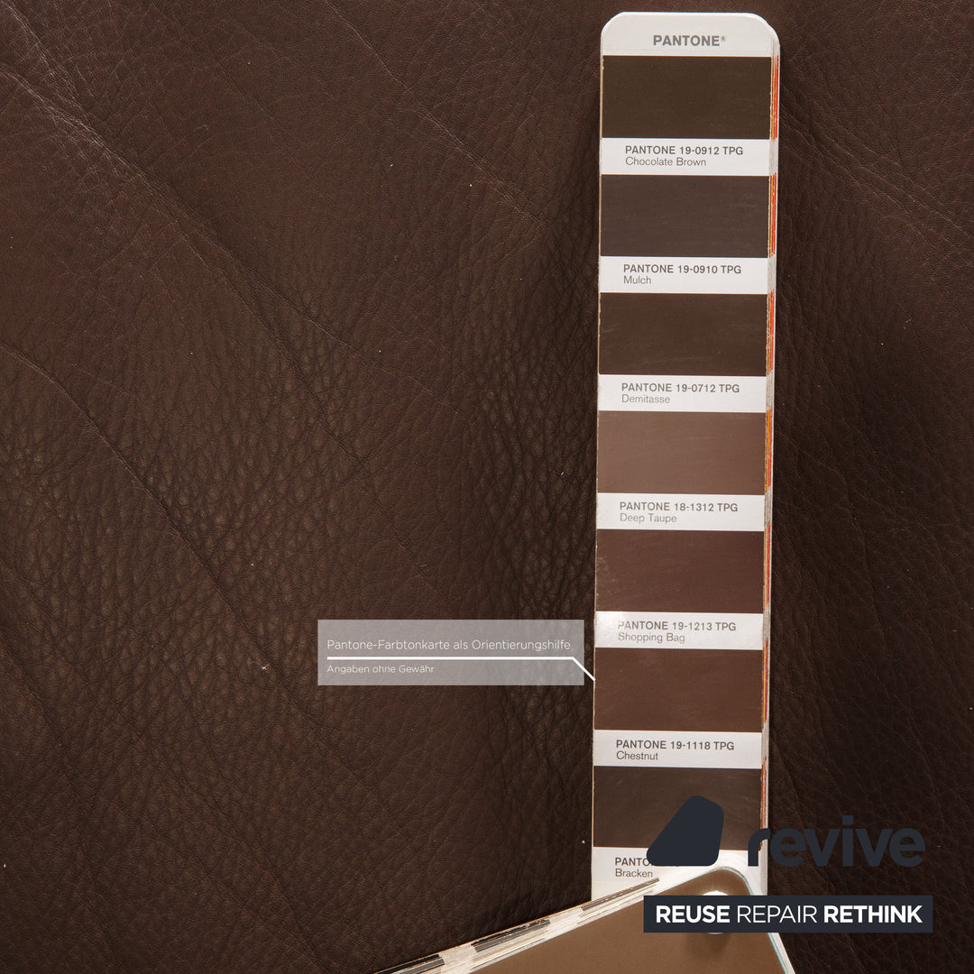 Natuzzi Leder Sessel Dunkelbraun