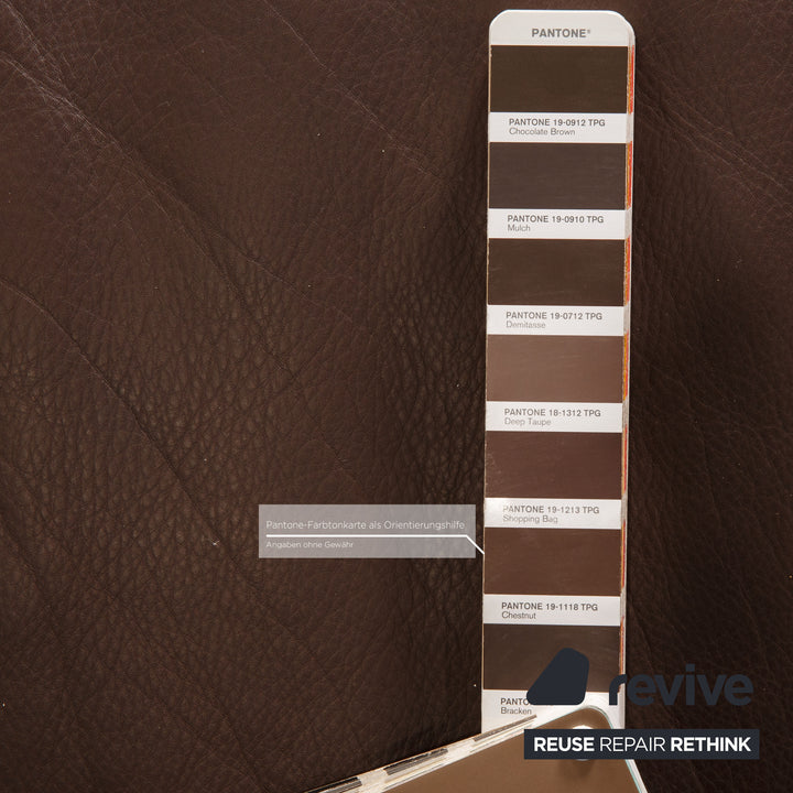 Natuzzi Leder Sessel Dunkelbraun