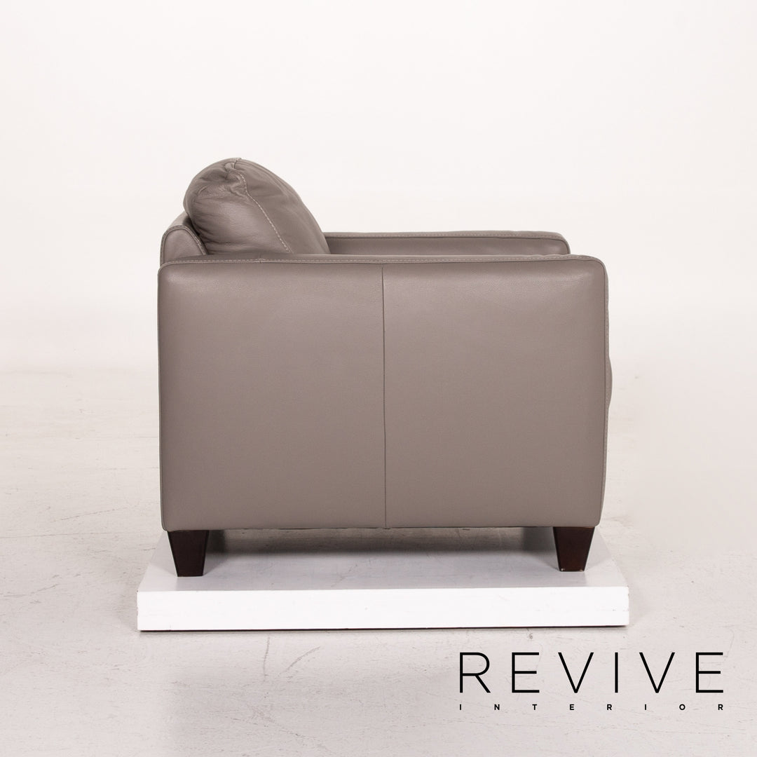 Natuzzi Leather Armchair Gray #15182
