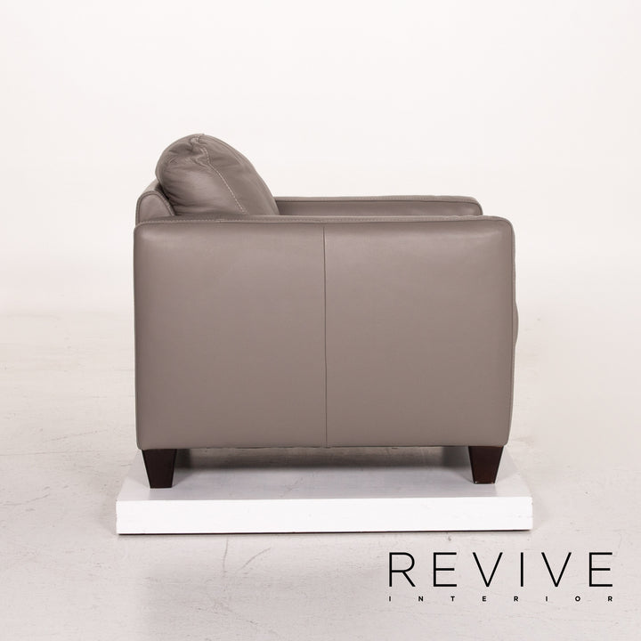 Natuzzi Leather Armchair Gray #15182