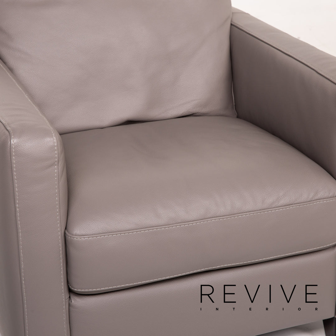 Natuzzi Leather Armchair Gray #15182