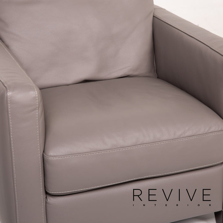 Natuzzi Leather Armchair Gray #15182