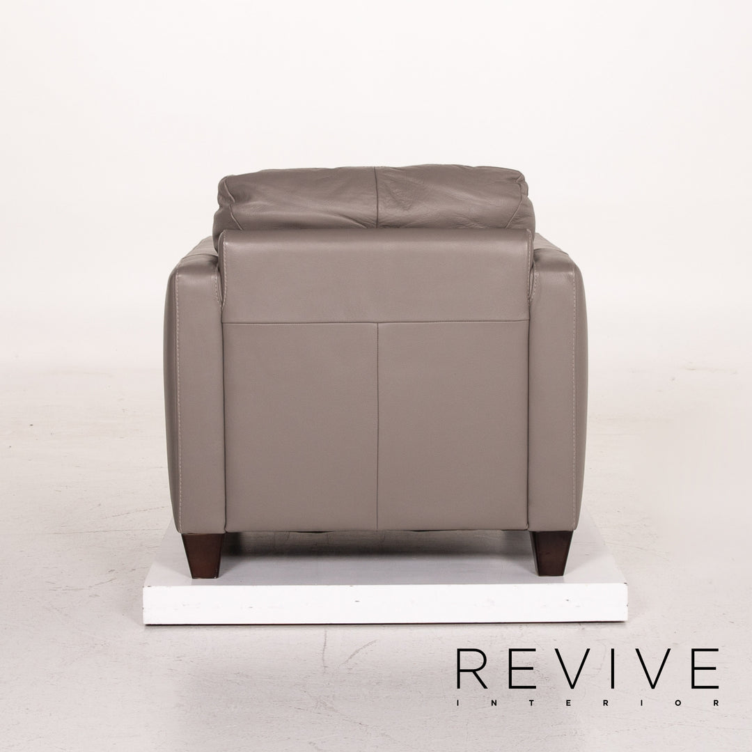 Natuzzi Leather Armchair Gray #15182