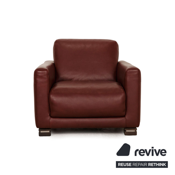 Natuzzi Leder Sessel Rot