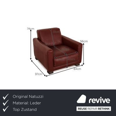 Natuzzi Leder Sessel Rot