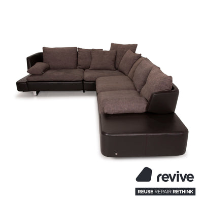 Natuzzi Opus Braun Ecksofa Leder